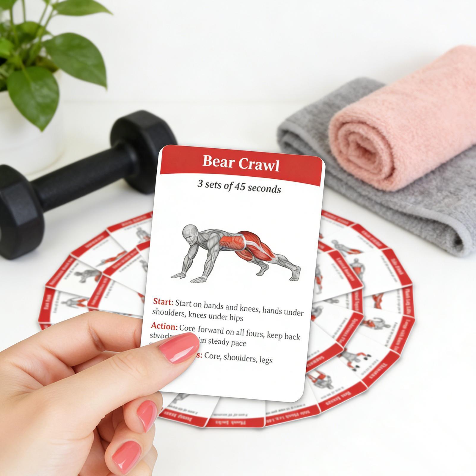 36pcs Fitness Cards Comprehens - Outdoor Sport Jas 评论和价格