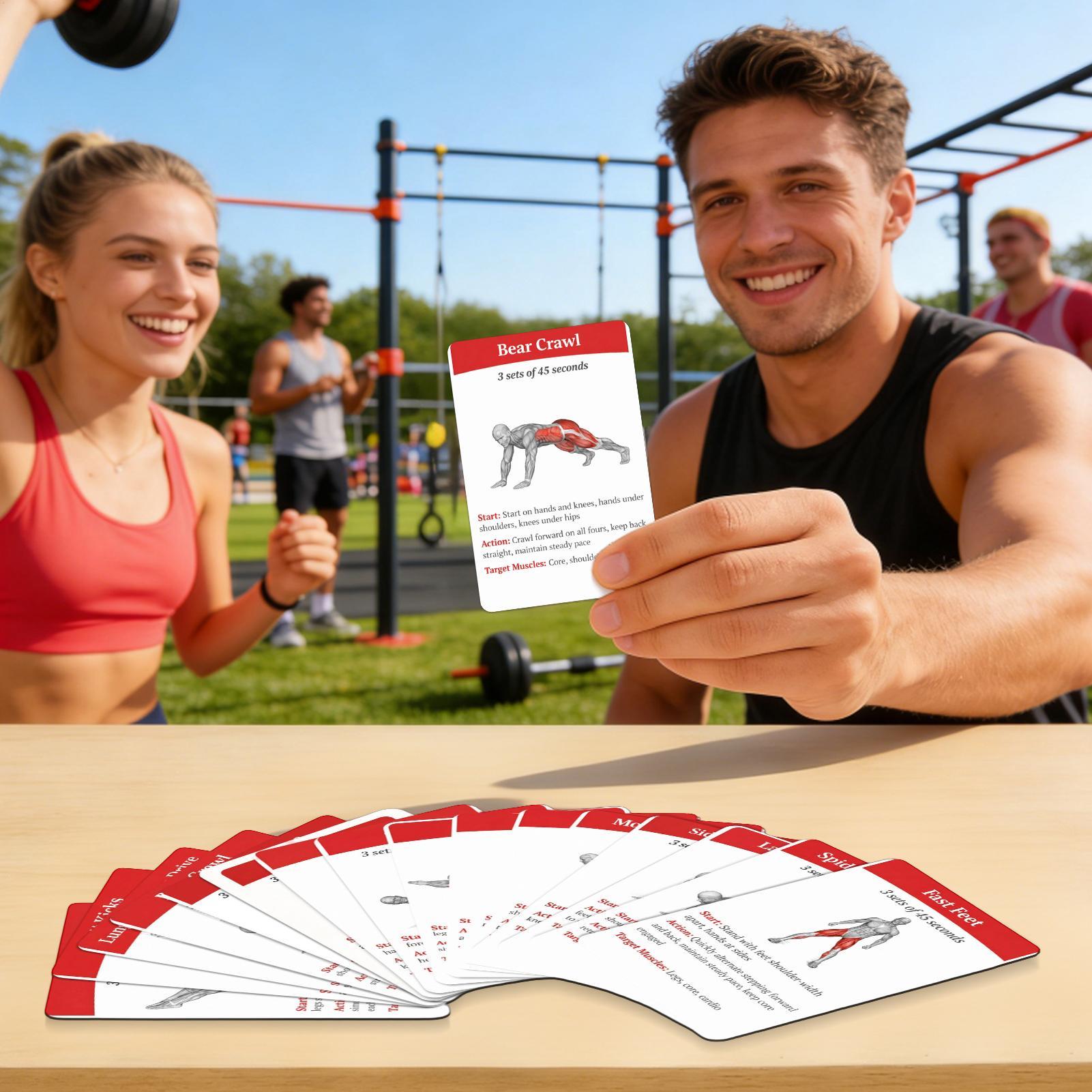 36pcs Fitness Cards Comprehens - Outdoor Sport Jas 评论和价格