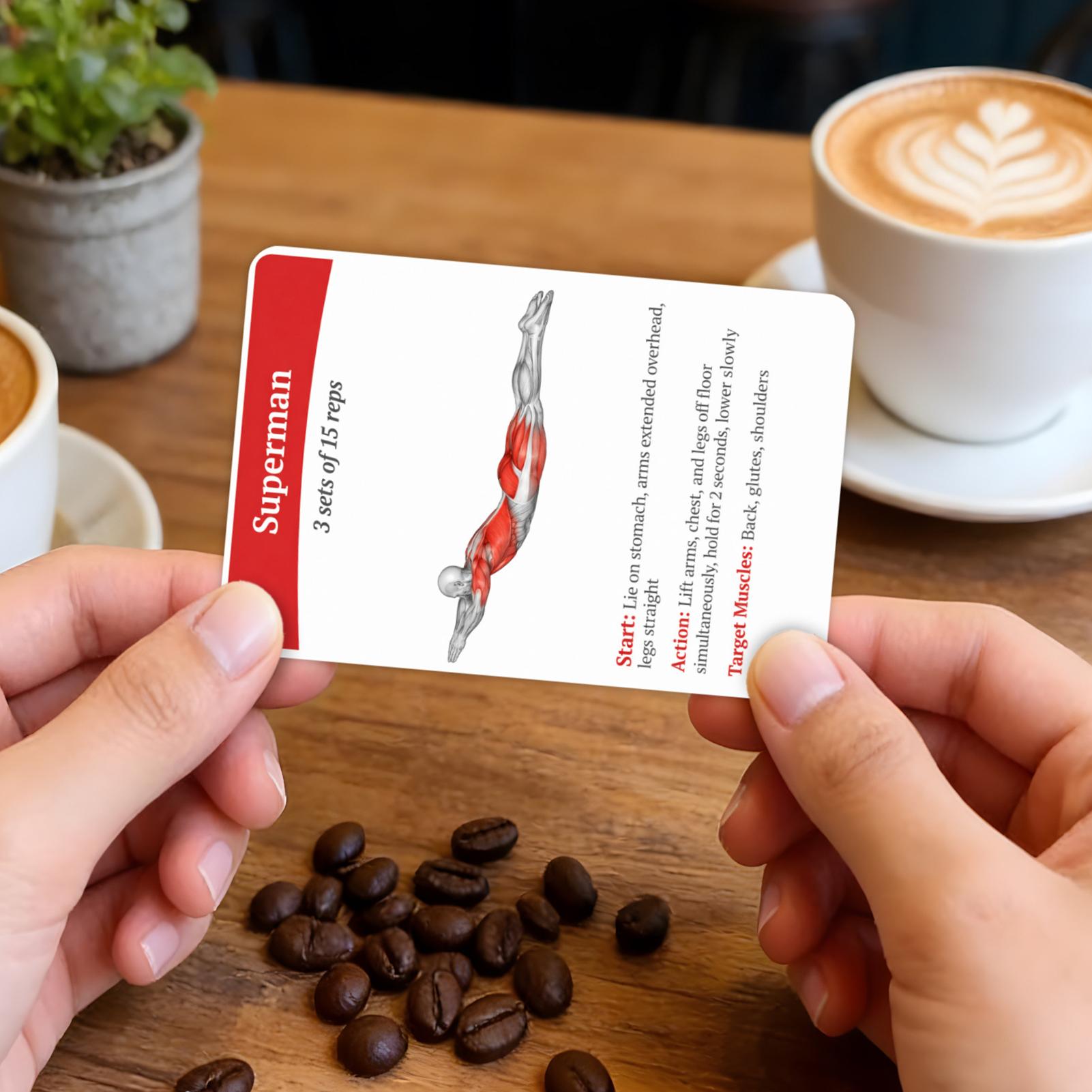 36pcs Fitness Cards Comprehens - Outdoor Sport Jas 评论和价格