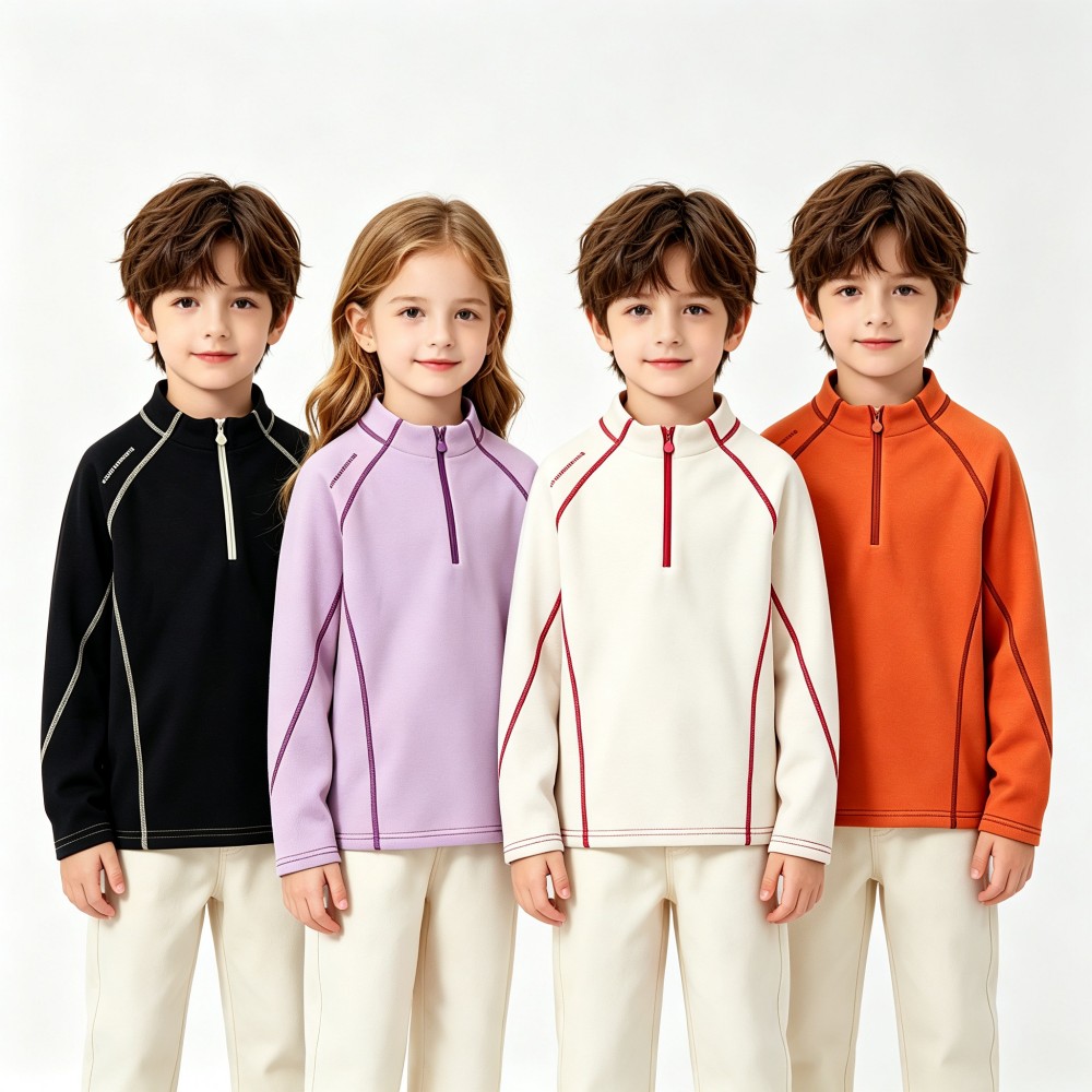 Autumn Winter Kids Half‑Zip Fl - Outdoor Sport Activities For Kids 评论和价格
